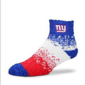 NFL New York Giants unisex one size fits most fuzzy socks red white blue